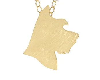 

Schnauzer necklace Schnauzer charm Schnauzer jewelry Schnauzer silhouette - plating Silver and dog necklace dog pet gift