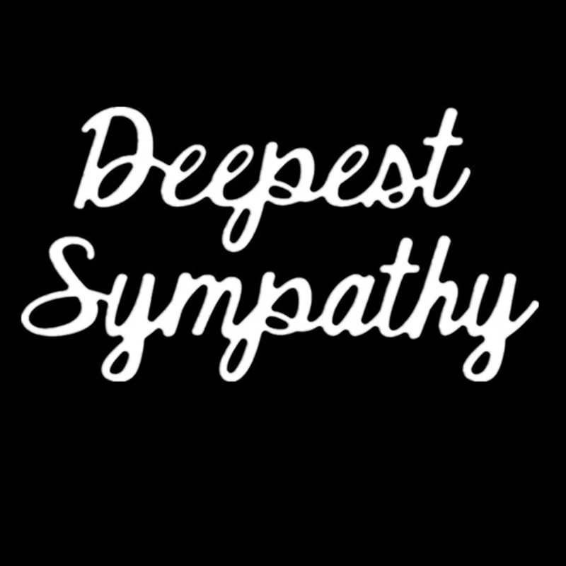 

Letter Deepest Sympathy Metal Cutting Dies Stencil for DIY Scrapbooking Embossing Photo Album Decoration Card Handcraft Die Cut