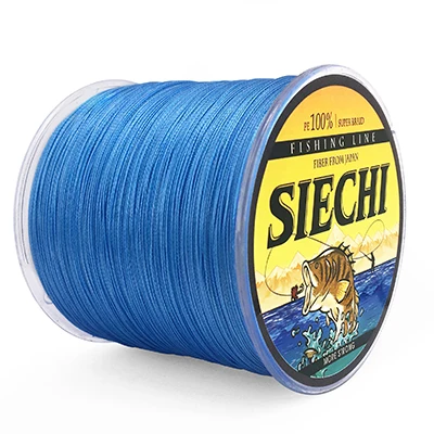 SIECHI 6 цветов рыболовная леска 8 нитей рыболовный шнур для карпа 500 м PE Pesca плетеная леска прочная рыболовная леска 20-88 фунтов - Цвет: Blue