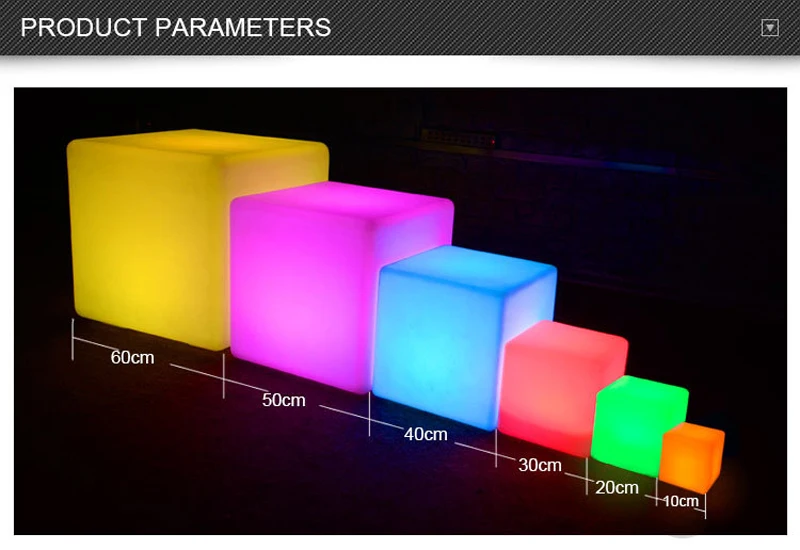Открытый Водонепроницаемый стул в форме Куба Перезаряжаемые светодиодный ночной Светильник RGB пульт дистанционного управления Управление лампы бильярдный барная стойка кафе КТВ отель Декор Светильник Инж