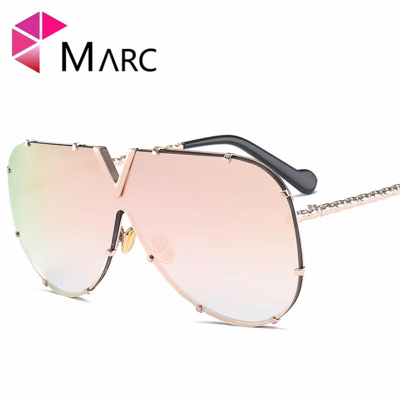 Марка UV400 женские солнцезащитные очки синий коричневый металлический градиент зеркало sol мужские Gafas сплав oculos очки - Цвет линз: C4