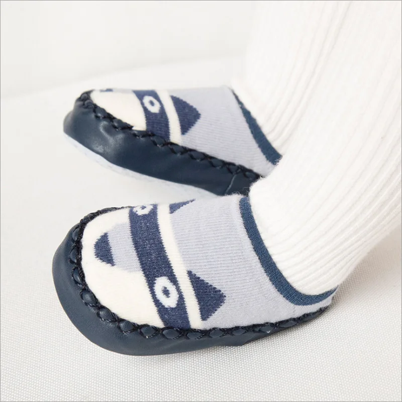 Детские носки с резиновой подошвой, носки для младенцев, детские домашние носки-тапочки для новорожденных, обувь, нескользящие носки с мягкой подошвой, осень