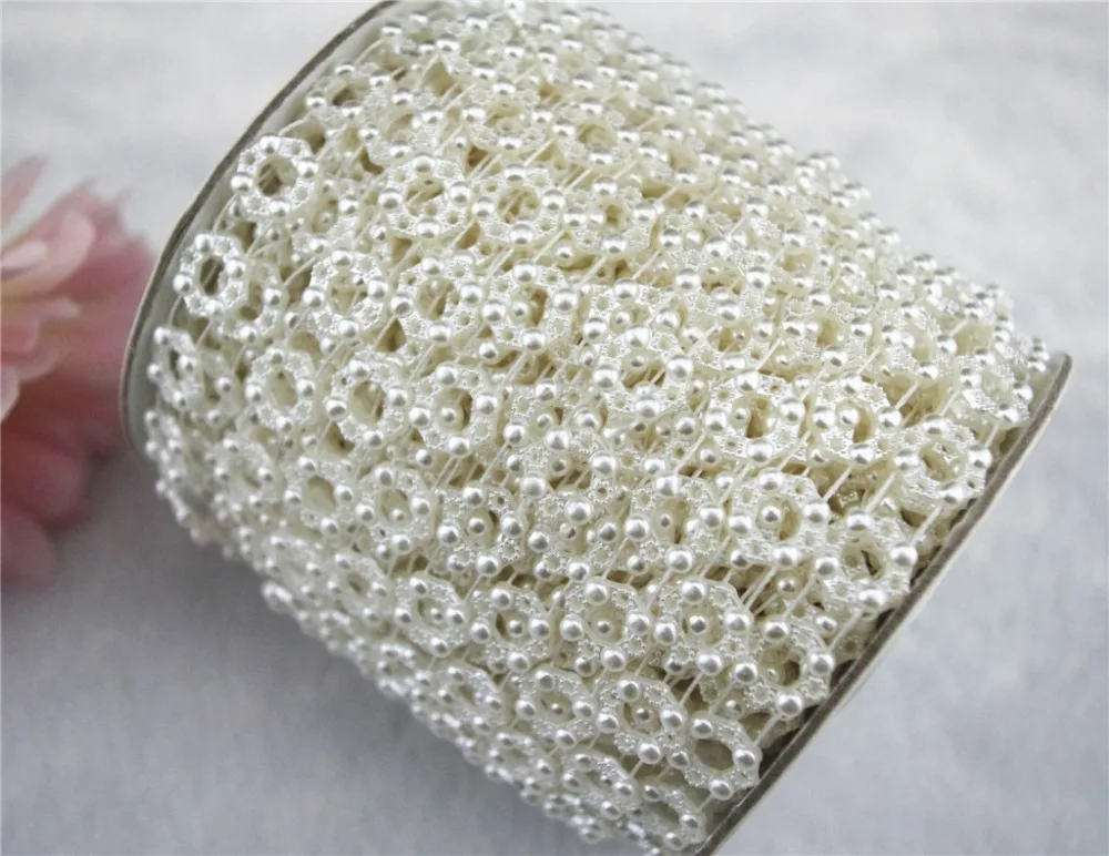 12mm 25m/roll The Sewing Accessories Ivory Half Pearl Square Flatback