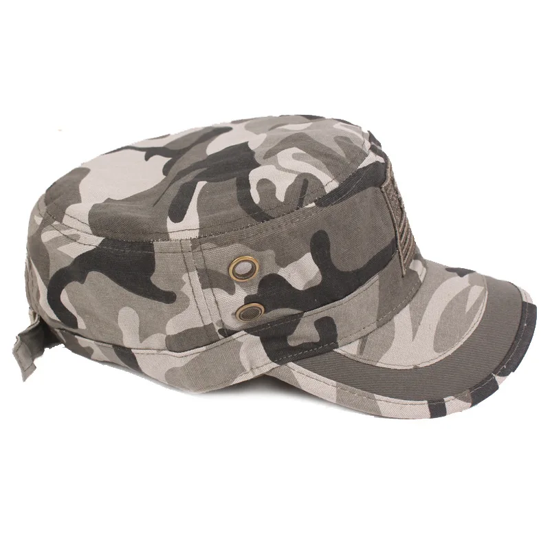 RoxCober летне-осенняя Военная Кепка для мужчин и женщин, хлопковая камуфляжная кепка с плоским верхом, армейская Кепка с воздушным отверстием, регулируемая солнцезащитная Кепка, козырьки