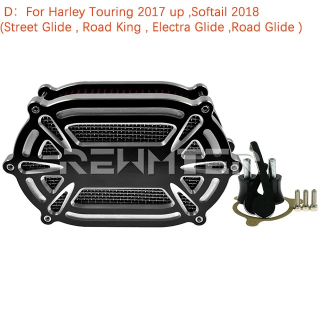 Мотоцикл воздушный фильтр красный воздушный фильтр элемент для Harley Touring Road King Street Glide FLHX FLTRX Sportster Dyna Softail - Цвет: D