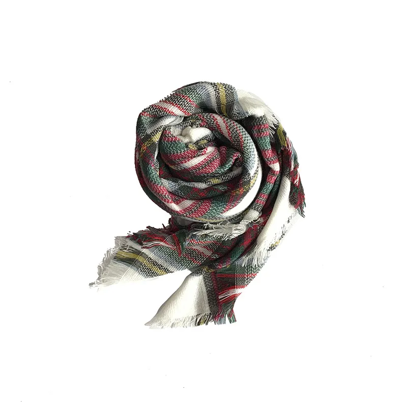 Новинка, дизайнерский женский зимний клетчатый шарф, квадратная Пашмина бандана, Кашемировое плотное одеяло, вязаные теплые мягкие шали и накидки