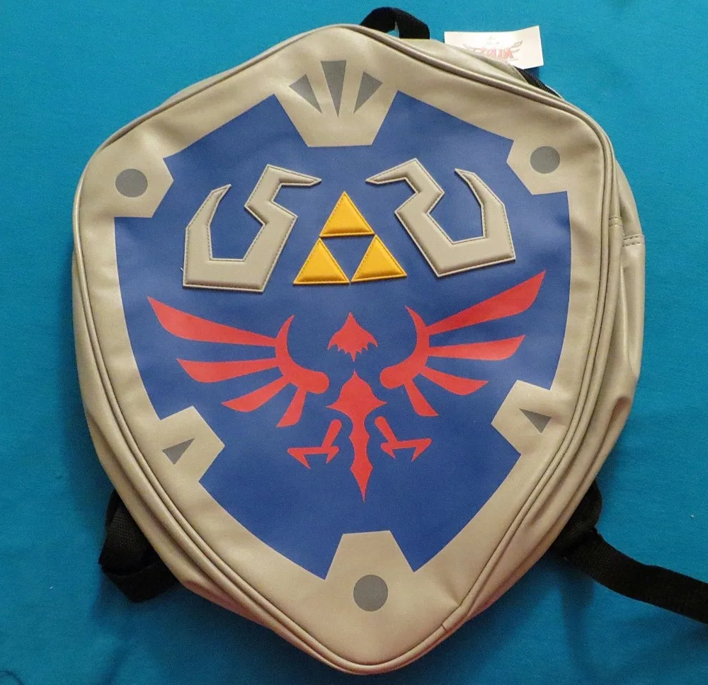 

Game peripherals Legend of Zelda Link's shield shape high quality backpack. Best quality copy. Cheap price AB161