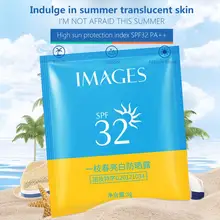 10 шт./компл. солнцезащитный крем SPF32+ изоляция УФ Солнцезащитный блок водостойкий контроль масла тела солнцезащитный корректор