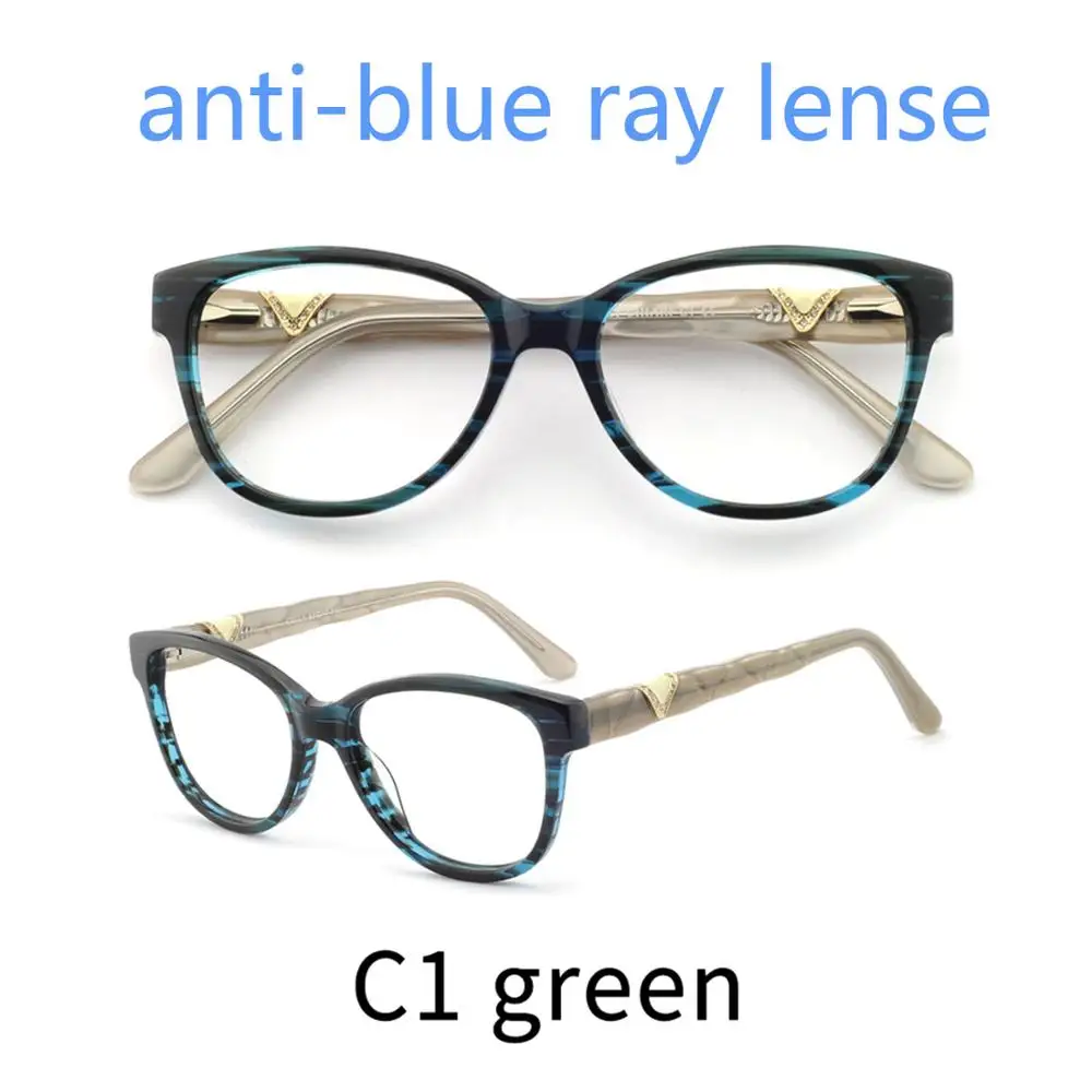 OCCI CHIARI модные очки с прозрачными линзами женские очки для близорукости трендовые оптические очки W-CELLA - Frame Color: C1A blue