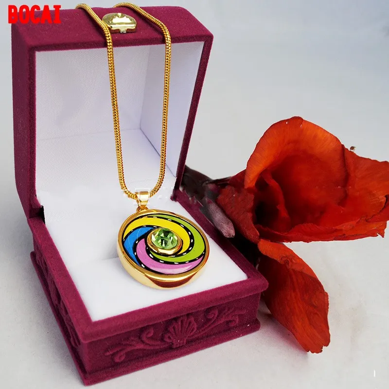 

Austrian style sautoir Cloisonne enamel colour diamond pendant Manufacturers supply a necklace can be mixed batch