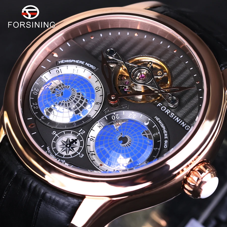

Forsining 2017 Earth Real Tourbillion Multi-dimensional Designer Mens Watches Top Brand Luxury Fashion Casual Automatic Watch