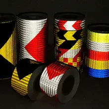 Ширина 10 см, светоотражающие Трафика Предупреждение цвет клейкая лента, оборудование безопасности предупреждающая лента с клеем, ночь светоотражающий пояс