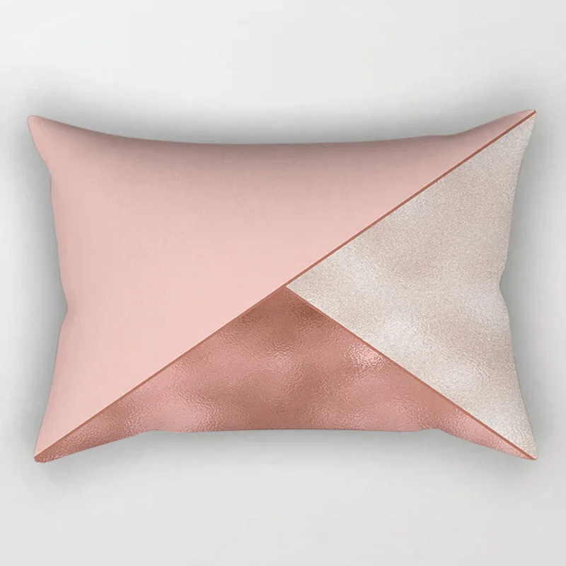 Геометрический домашний текстиль высокого качества розовый Золотой Розовый Лидер продаж 1 шт. декоративные наволочки 30x50 см - Цвет: 1