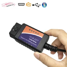 2018 venda quente Adaptador de Cabo USB Para A Maioria Dos Veículos OBD2 ELM327 OBD2 Scanner ELM 327 USB ferramenta de Verificação de Diagnóstico Livre grátis