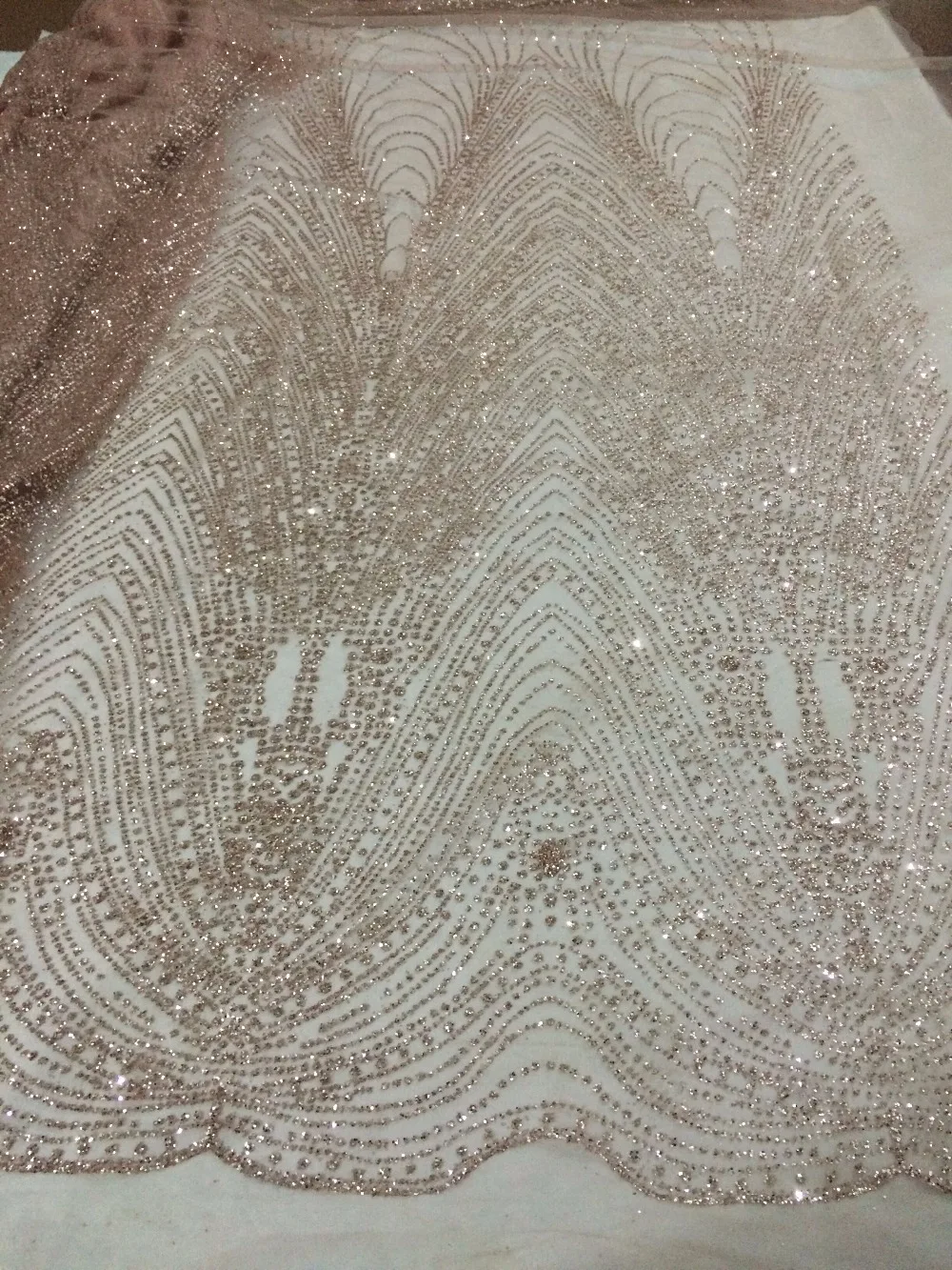 

New design S-12818 african lace fabric with glued glitter sequins French tulle lace fabric