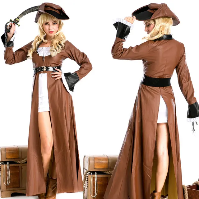 Pirates Caribbean Female Cosplay Clothing Halloween Long ...