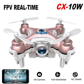 

Mini Drone with Camera RC Quadcopter Cheerson CX-10W Wifi FPV LED 3D Flip Update Version Helicopter Toy Gift VS CX10 CX-10C FSWB