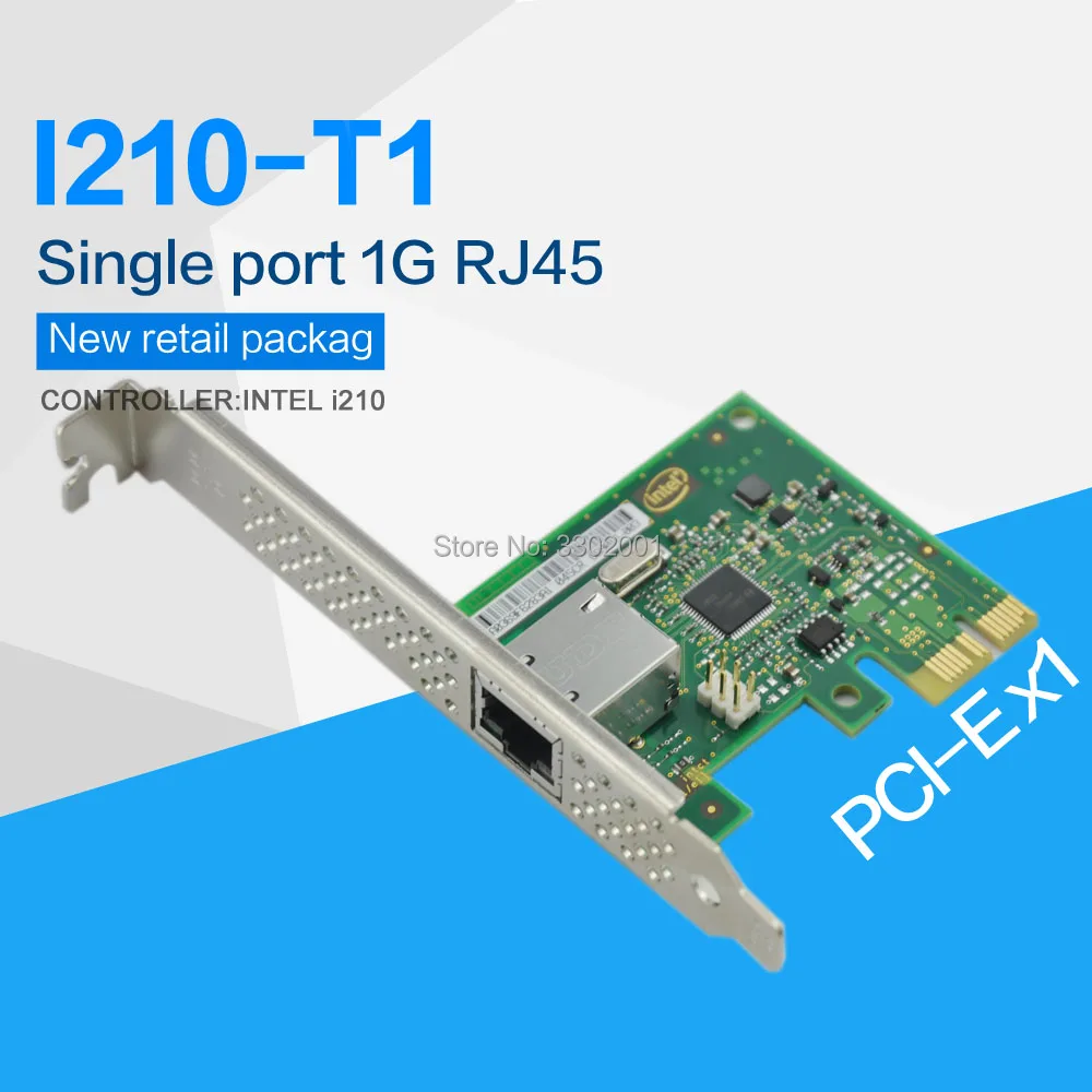 

FANMI I210T1 Gigabit Ethernet/Network Card(NIC), Single PORT RJ45 PCI Express 2.1 x1 Controller:Intel i210