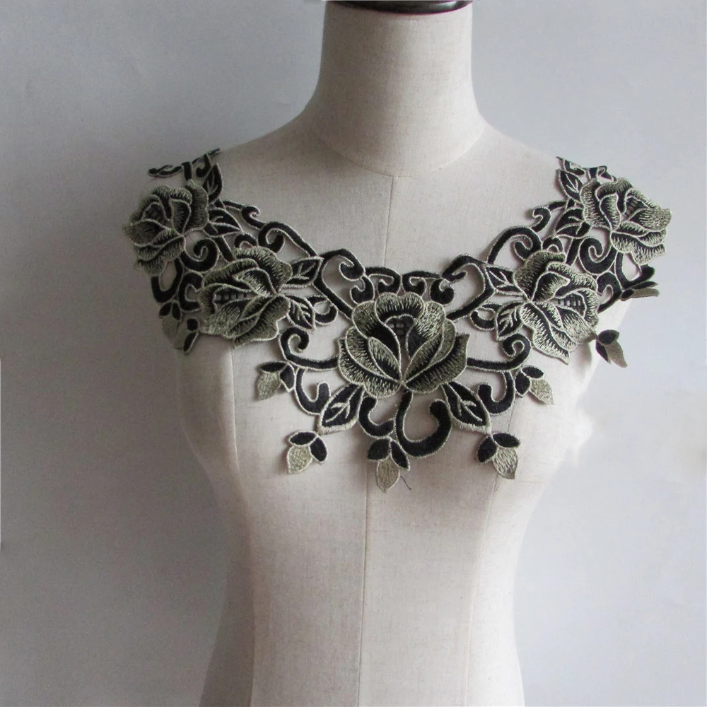 DIY hand sewing embroidery lace Neck collar Trim Clothes Sewing