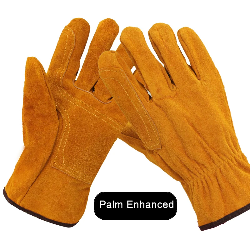 Leather Welding Gloves Anti-Cut Temperature Resistant Fire-Proof Cowhide Material - Image 2