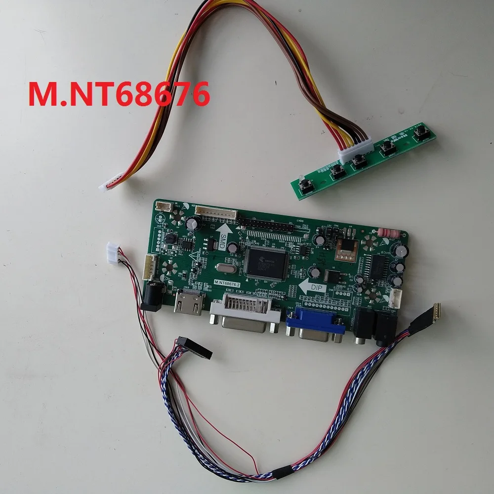 M NT68676 VGA LCD DVI HDMI LED audio LVDS controller diy board kit for LP133WH2 TLHA