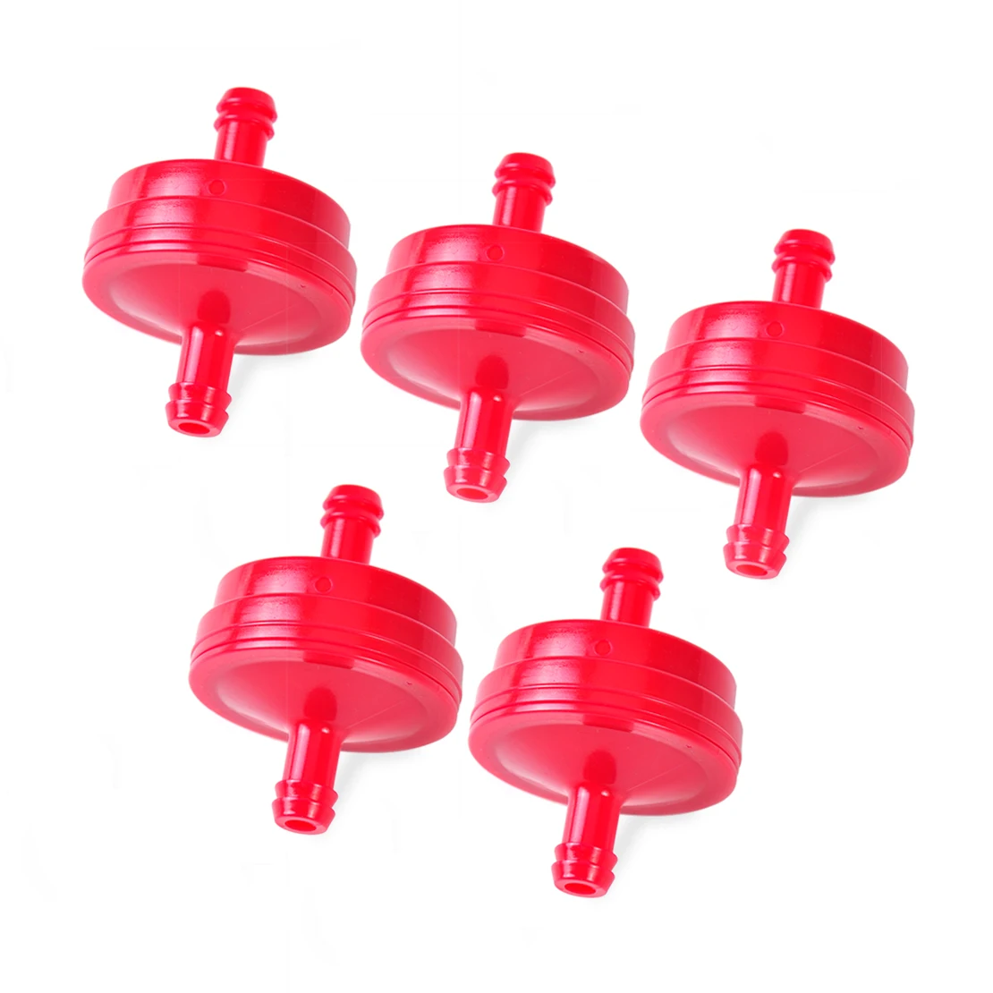 LETAOSK High Quality 5pcs 1/4" Red Inline Gas Fuel Filter Replacement