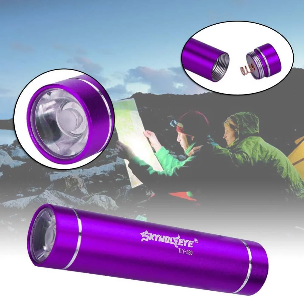 SKYWOLFEYE мини 1200 люмен XPE светодиодный фонарик Алюминий Портативный фиолетовый A609 1 х АА Батарея
