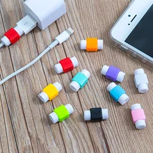 500 шт./лот протектор для кабеля наушников яркие наушники USB кабель для передачи данных Крышка для Apple iPhone samsung htc