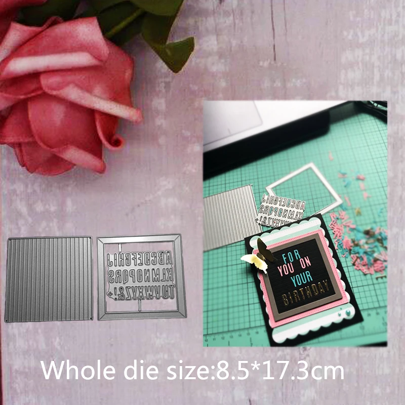 

8.5*17.3cm Little Letterboard new Metal Cutting Dies for card DIY Scrapbooking stencil Paper Craft embossing Album template Dies