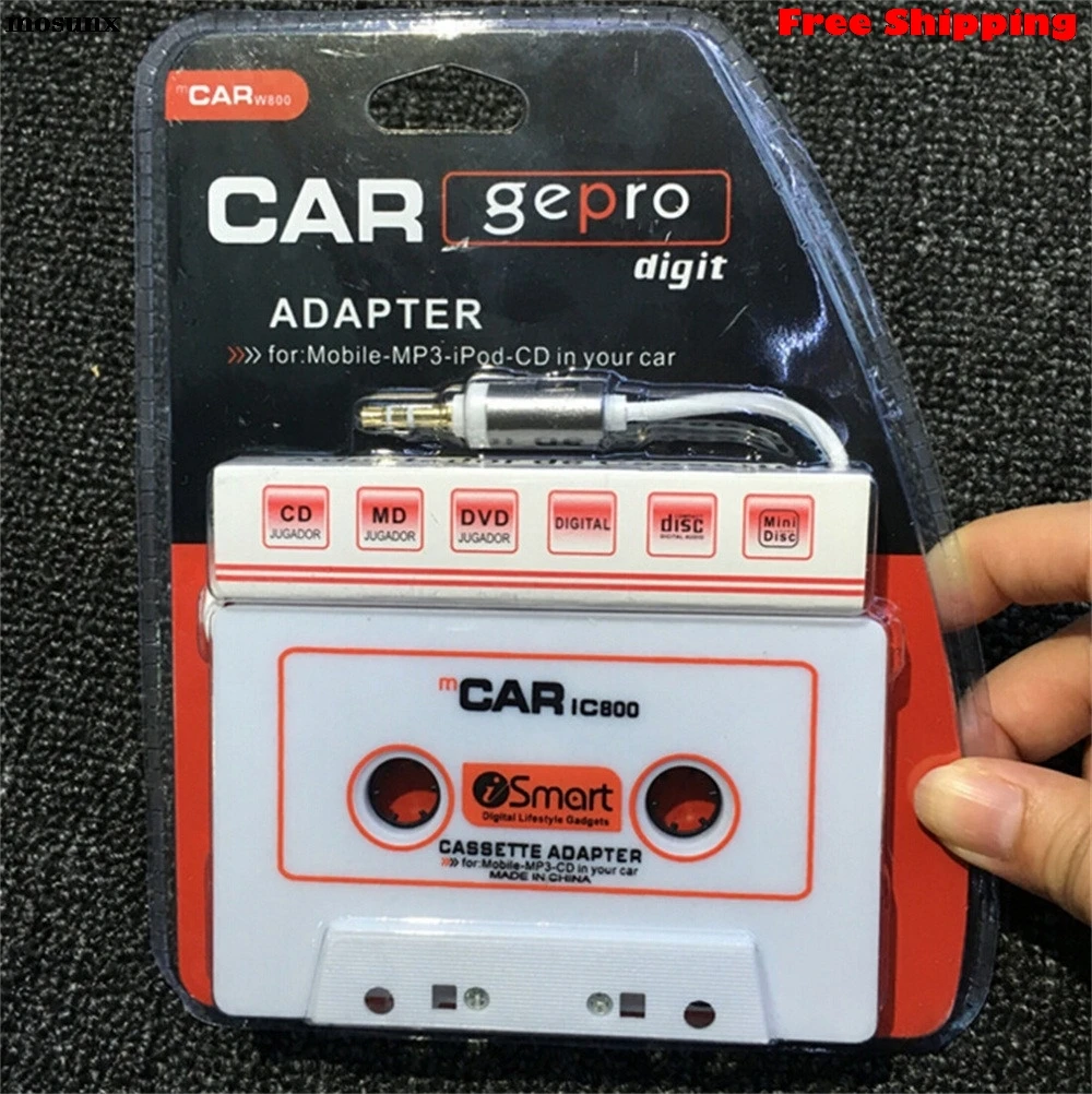 

mosunx 3.5mm AUX Car Audio Cassette Tape Transmitters for MP3 for IPod for iPhone Android Smartphone Free Shipping