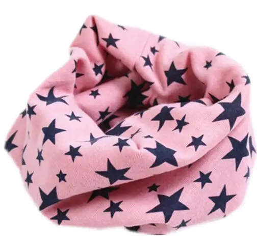 Осень-зима детей LIC хлопковый шарф для детей шеи шарф для мальчиков и девочек шарфы ребенок воротник теплый уплотнительное кольцо магия шейный платок - Цвет: pink star
