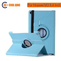 תואר זווית Multi-זווית מתכווננת Tablet Case עבור Huawei MediaPad M3 8.4 אינץ PU + PC 360 תואר סיבוב Cover 8.4 עבור Huawei M3 MediaPad Case (1)