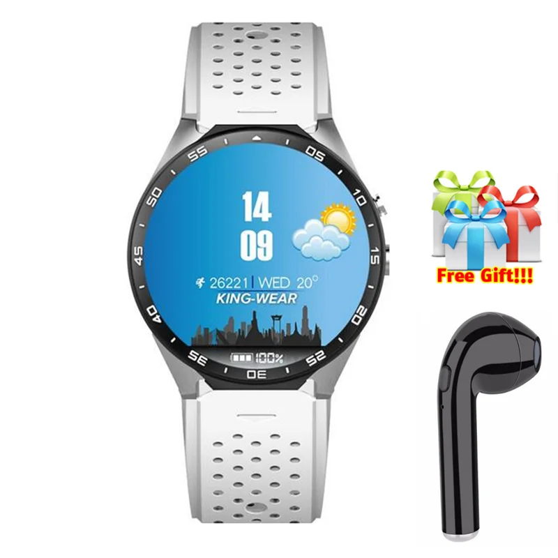 

smartwatch with Dial SMS Remind Pedometer heart rate monitor Google play 1.39inch amoled round screen original Kingwear kw888