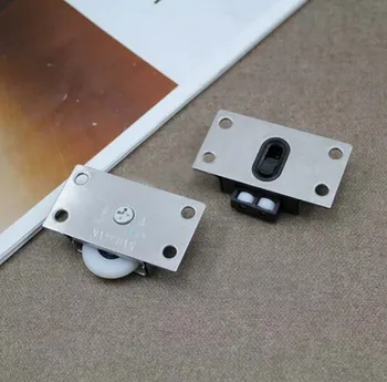 

Sliding door round pulley stainless steel single wheel bearing wheel cupboard door wardrobe furniture sliding door pulley KF247