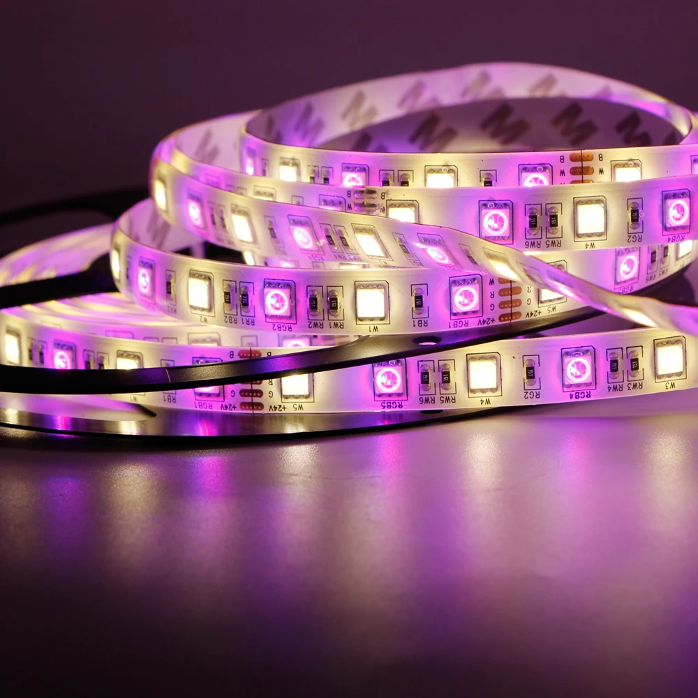 5 м светодиодный полосы светильник Водонепроницаемый RGB + белый/теплый белый RGB/RGBW