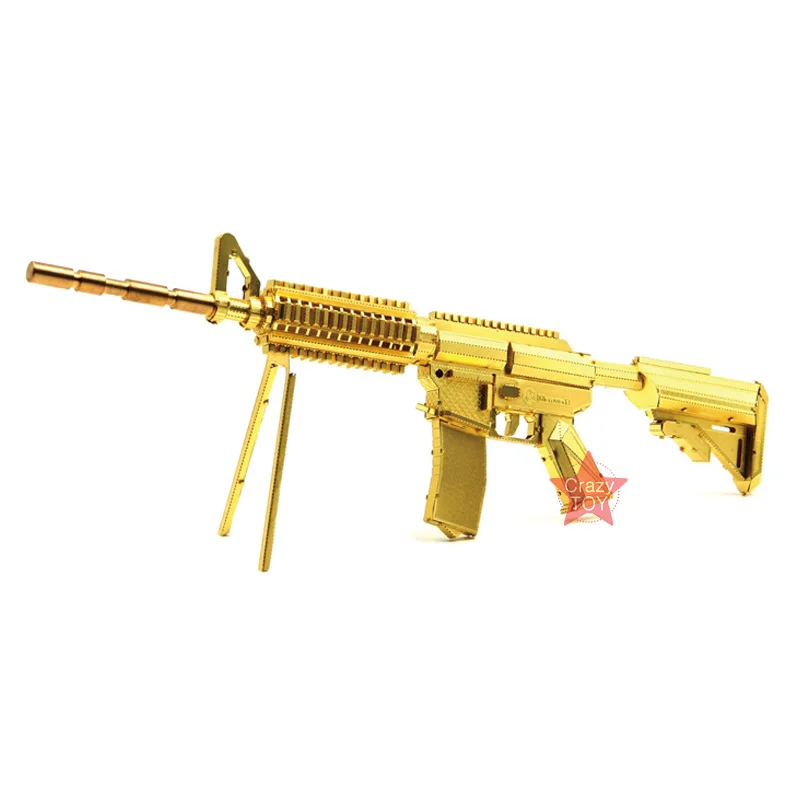 Металлическая нано головоломка 3D 21 см M4A8 модель оружия карбина G001 лазерная