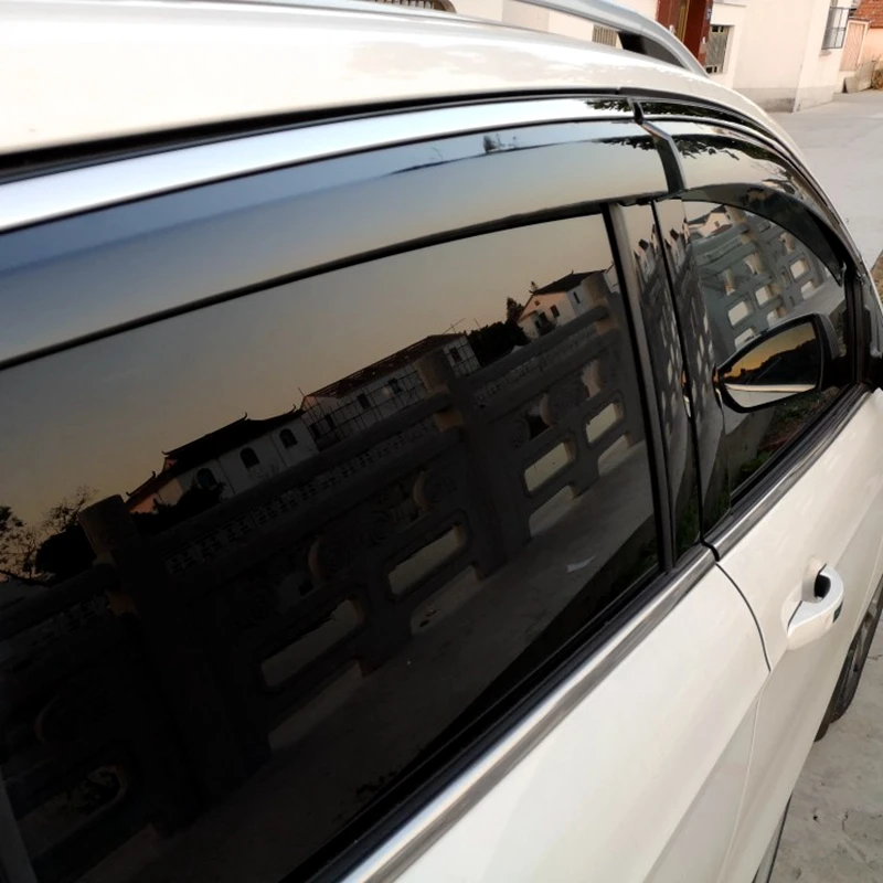 

For Ford kuga 2012-2017 Plastic Black Window Visor Vent Shades Sun Rain Deflector Guard Auto Accessories 4PCS/SET