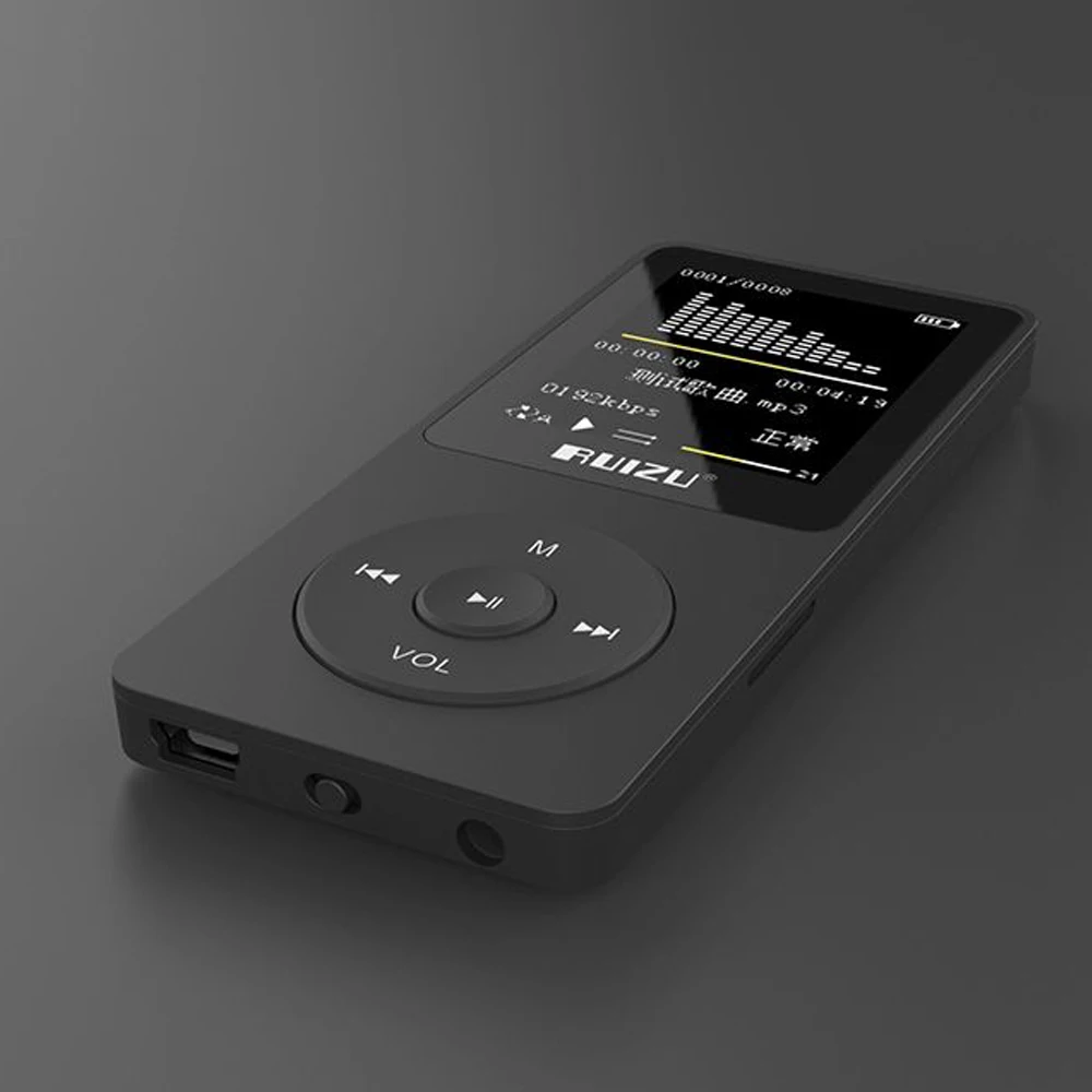 Original RUIZU X02 English Version MP3 Player 4GB 8GB 16GB Music Player With FM Radio Video E-book Portable MP3 Support TF Card