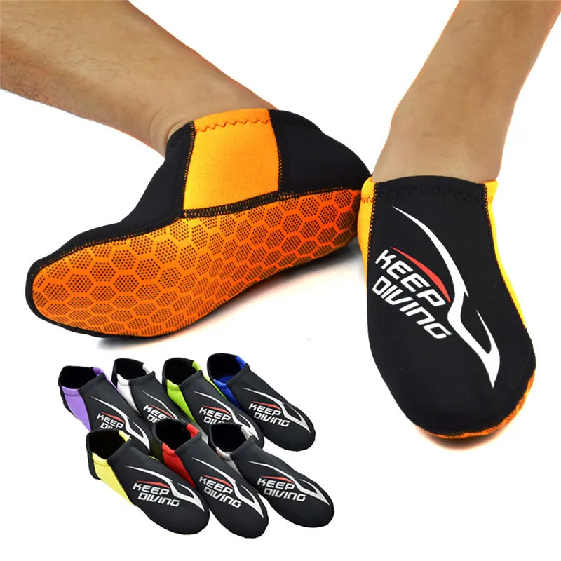 3 ملليمتر الملونة الغوص النيوبرين الجوارب السوداء شاطئ السباحة معدات الغوص زعانف الأحذية عدم الانزلاق منع الخدوش