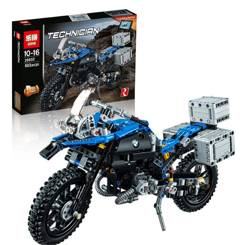

Lepin 20032 603pcs Technic Series The BAMW Off-road Motorcycles R1200 GS Building Blocks Bricks Educational Toys 42063