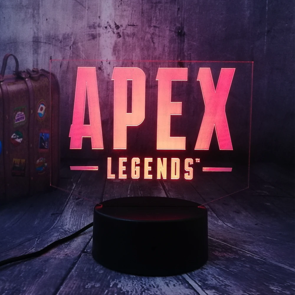 Новинка Apex Legends Battle Royale Game PUBG TPS ночной Светильник 3D светодиодный настольный светильник для мальчиков подростков детская игрушка домашний Декор Рождественский подарок