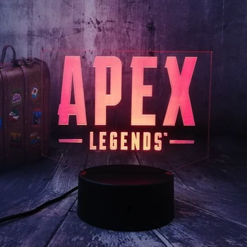 

NEW Novelty Apex Legends Battle Royale Game PUBG TPS Night Light 3D LED Table Lamp Boys Teens Kids Toy Home Decor Christmas lamp