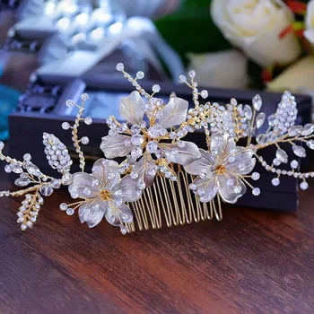 

New Bridal Vintang Golden/Silver Headband Comb Royal Fashion Hairpin Jewelry Wedding Hair Accessories Romantic Bridal Jewelry