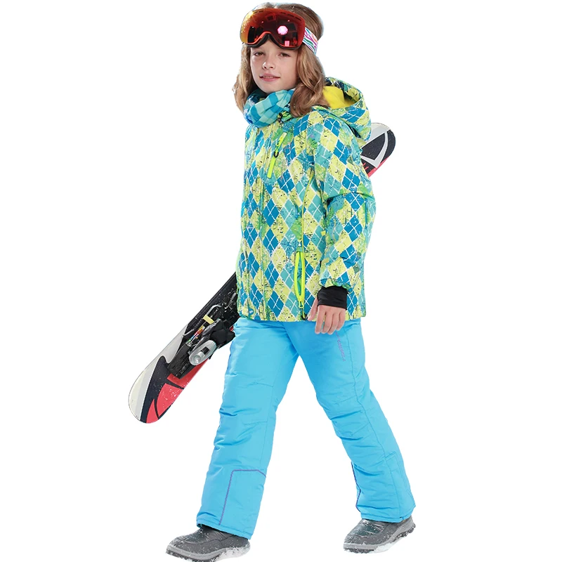 

Mioigee Children's Set 2019 Winter Ski Snowboard Suits Windproof Waterproof Jacket + Pant Sport Suits for Boys Clothes 6-16T