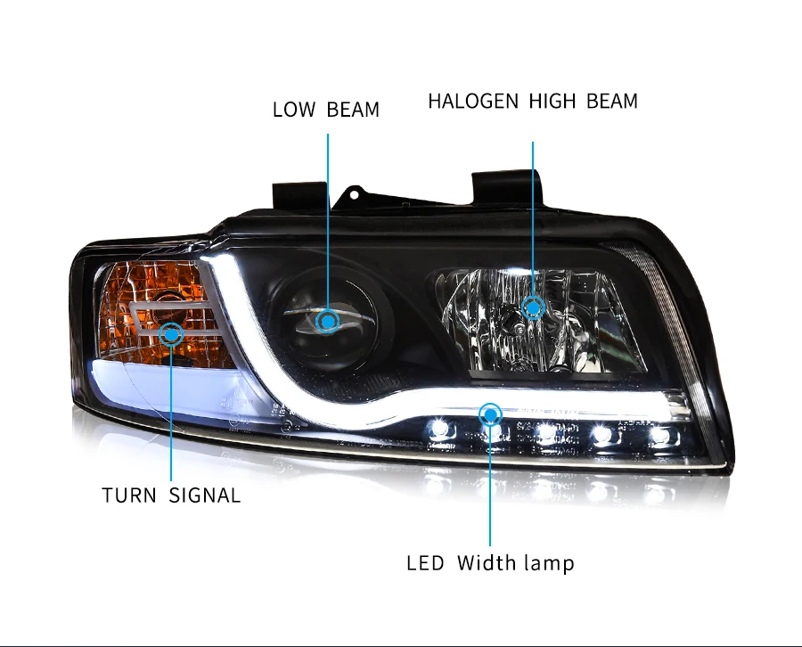 Головной светильник в сборе для Audi A4 B62001 2002 2003 2004 светодиодный светильник дневного света ксеноновый сигнал поворота ближнего света