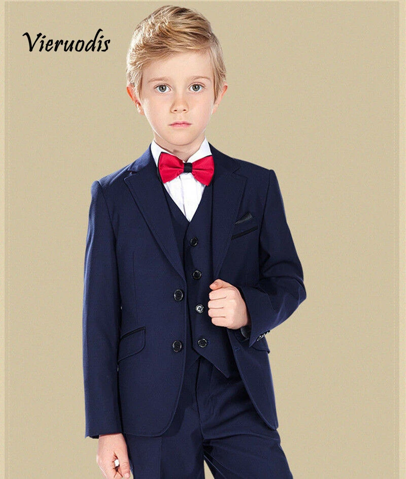 

Boys Wedding Groom Tuxedos Flower Children Boys Graduation Party Suits 3 Piece set
