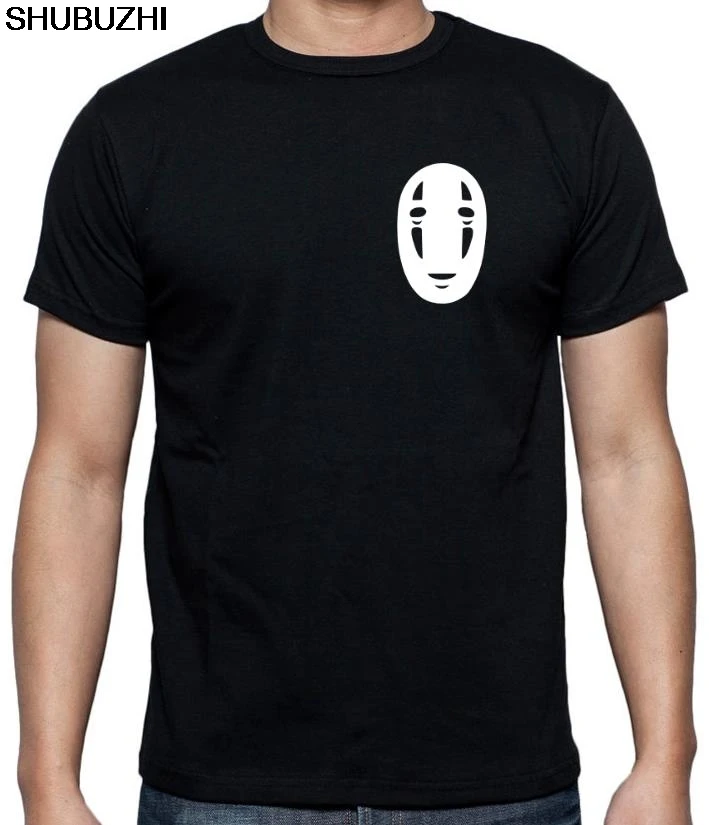 

Spirited Away No Face inspired Black t-shirt mens fan art Studio Ghibli Anime Cool Casual pride t shirt men New shubuzhi sbz6469