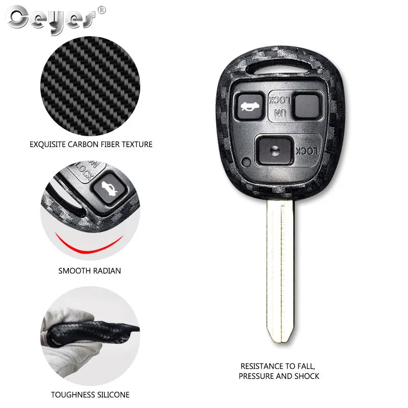 Ceyes автомобильный Стайлинг Защитные чехлы для ключей корпус 3 кнопки чехол для Lexus GX470 LX470 ES300 GS LS для Toyota Rav4 авто аксессуары