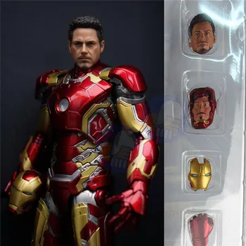 Marvels Super Heroes IronMan Action Figures MK43 Iron Man Dolls Mark XLIII Armor PVC Action Figure Collectible Model Toys gifts sci fi revoltech series no 036 iron man mark iii mk3 no 035 mark 2 mark ii pvc action figure collectible model toy 15cm kt1789
