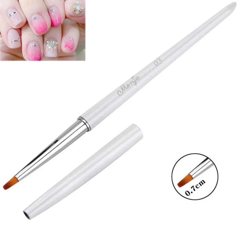 Monja Nail Art French Metal Handle Stripe Lined Lining Image Brush Acrylic Uv Gel Extension Builder Drawing Pen
